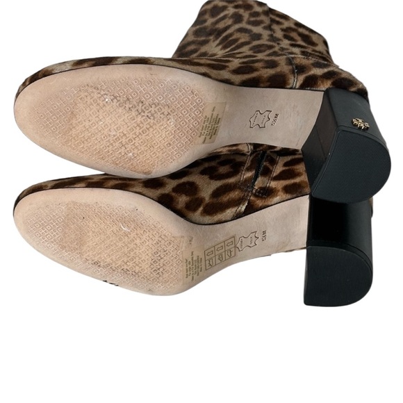 Tory Burch Brooke Leopard Print Calf Hair Side Zip Ankle Booties - Picture 9 of 9